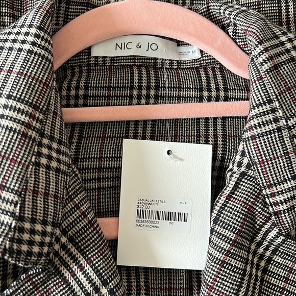 Brand New Nic & Jo Plaid Women’s Coat Medium Size - Picture 5 of 8